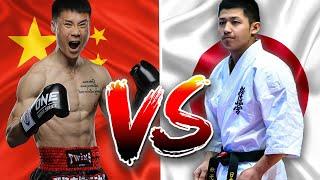 Karate Master Faced Chinas Top Kickboxer  Akimoto vs. Qiu Full Fight