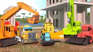 Learn About Construction with Wayne the Bulldozer & Jake the Skid Steer  A DAY AT WORK