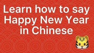 Learn how to say Happy New Year in Chinese. 新年快乐。春节