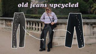 DIY  Lets upcycle my dream wavy jeans - how to upsize old pants