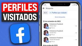 Cómo VER y ELIMINAR el HISTORIAL de PERFILES VISTOS en FACEBOOK 2024 Paso a Paso