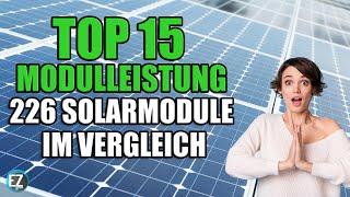 Solarmodul Vergleich - Modulleistung  -  Die besten Solarmodule im Vergleich