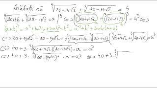 Calculul unei sume de doi radicali de ordinul 3
