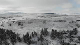 05-22-2021 Highwood MT - Snowfall on Mountain Foothills - Drone Footage