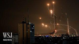 Watch Israel’s Iron Dome Intercepts Wave of Rockets From Gaza  WSJ News