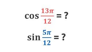 How to find cos13pi12 and sin5pi12 using the difference formulas