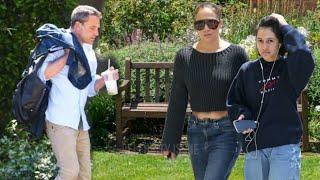 J-LO Looks Tense during lunch date alongside Emme in LA after Ben Affleck moved out of their mansion