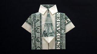 Origami Dollar bill Shirt with Tie Stefan Delecat Fathers Day