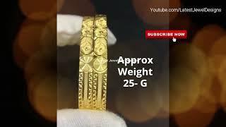 35 Grams Gold Bangles Fashionable Designs  25gr Gold Bangles Collection