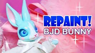 Repaint Easter Bunny BJD My first ball jointed doll from scratch Custom OOAK Doll