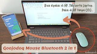 Goojodoq Mouse Bluetooth 2 in 1 Bisa di HP Tanpa OTG dan Bisa di Laptop Pakai USB Receiver.
