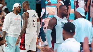 LeBron James goes CRAZY with Carmelo Anthony after Team USA advance to Finals