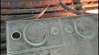 DOWIN CNC flame plasma cutting machine 120mm steel plate cutting round hole