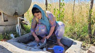 Cooking Beef and Lamb in Iranian village style  My Village Life  Rural family