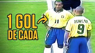 ROMARIO RONALDO vs CANNAVARO MALDINI  Brazil 3-3 Italy 1997