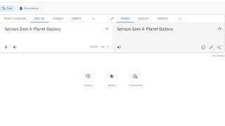 How to say Serious Sam 4 Planet Badass in English and French