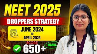 June 2024 to April 2025 Detailed DROPPERS Strategy NEET 2025  Score 650+ marks