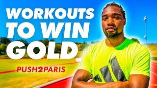 Noah Lyles FIRST 200m TRAINING SESSION for Paris Olympics Sprint Drills Gym Workout #Push2Paris