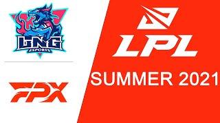 LNG vs FPX @Game1  LNG Esports vs FunPlus Phoenix  LPL Summer 2021 17 June 2021