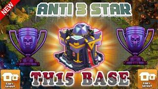 TOP 10 BEST TH15 TROPHY BASE WITH LINK  TH15 TROPHY PUSHING BASE ANTI 3 STAR  BASE UPDATE 2024
