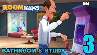 Roomscapes Bathroom & Study Room Area Gameplay Walkthrough - Part 3 Android iOS
