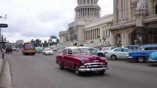Classic old cars in traffic - Cuba - Havana