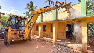 JCB 3DX Breaker Goes to Demolish Old School and pick up iron bars in Udangudi  jcb video