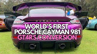 Porsche Cayman 981 to 718 GT4RS conversion 4K