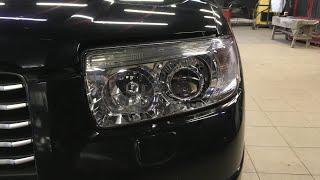 Subaru Forester SG рестайлинг - ремонт фар тюнинг фар установка линз диодные линзы bi-led