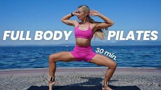 30 Min. Min Daily at home Pilates Workout. Do this every morning for Toned Abs Waist and Thighs