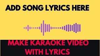 HOW TO MAKE KARAOKE VIDEO WITH LYRICS IN CANVA