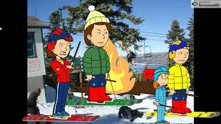 Caillou misbehaves at Snow Summit Ski Resort at Big Bear Lake and gets grounded Comedy World remake