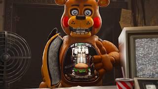 Toy Freddy cooks a cheeseburger 
