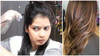 घर पे बालो को highlight करे  how to highlight hair at home  streax ultra light hair color
