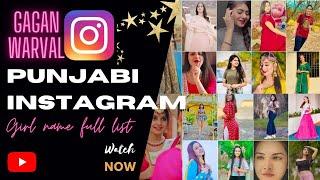 Punjabi Girl Instagram viral girls name  Instagram best reels video creators girl name