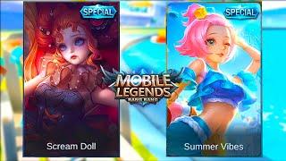 Angela  Summer Vibe Skin VS Scream Doll Skin  Mobile Legends Bang Bang