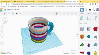 Make a colourful mug with TinkerCAD simple introductory tutorial 3D design