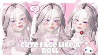 Cute girl face tutorial ZEPETO