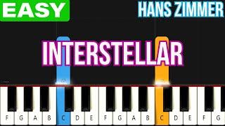 Hans Zimmer - Interstellar - Movie Theme  EASY SLOW Piano Tutorial for Beginners