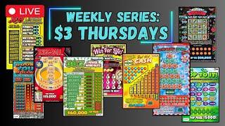 WEEKLY SERIES $3 THURSDAYSCRATCHING LOTTERY TICKETS FROM MULTIPLE STATES DURING MY LIVESTREAM