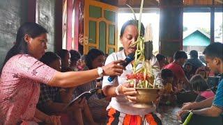 Ibadah shukuran panganten mandai suku dayak kaltengsecara agama hindu kaharingandesa telok