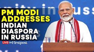 PM Modi in Russia LIVE PM Modi Addresses Indian Community in Moscow After Meeting President Putin