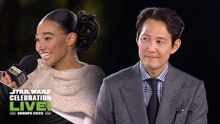 Amandla Stenberg and Lee Jung-Jae from The Acolyte  Star Wars Celebration LIVE 2023