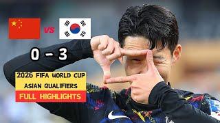 CHINA VS KOREA ｜ 2026 FIFA World Cup  Asian Qualifiers  Full Game Highlights  Nov 212023