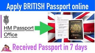 First BRITISH passport online application 2023 ALL STEPS with easy explantation for adult passport