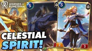 We have that CELESTIAL SPIRIT  Legends of Runeterra  Eternal  Lux Illuminated Kayle