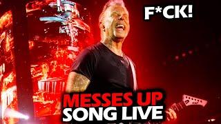 JAMES HETFIELD MESSES UP SONG LIVE + KIRK HAMMETT AND LARS ULRICH REACTION 2024 #METALLICA