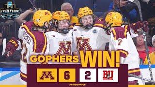 Highlights Gophers Beat Boston Advance to NCAA Title Game