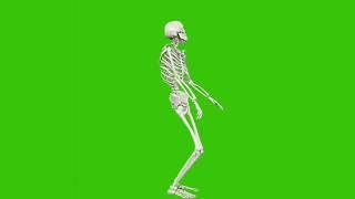 Green screen skeleton dance