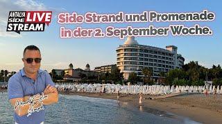 Side Strand und Promenade in der 2. September Woche. Live